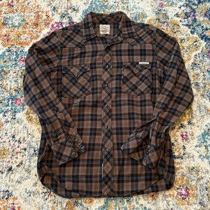 Lucky Brand Flannel Snap Button Shirt